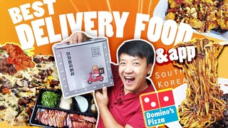 Trying BEST Korean DELIVERY FOOD | How to Use FOOD APPS & WORST Dominos Pizza in South Korea