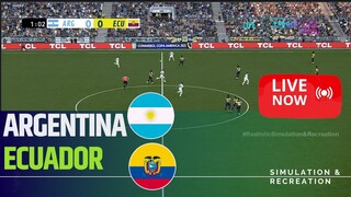 🔴 Argentina vs Ecuador LIVE 🏆 | ⚽ LIVE match today video game simulation and recreation