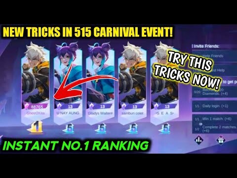 NEW TRICKS IN 515 CARNIVAL EVENT INSTANT NO. 1 RANKING! MOBILE LEGENDS BANG BANG