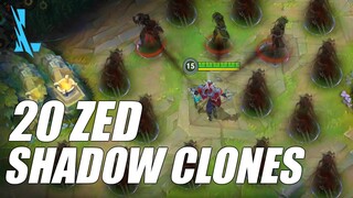 Wild Rift - 20 Zed Shadow Clones