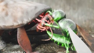 Parasitizing insect eggs in cockroach brains