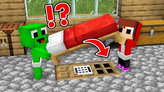 JJ and MIKEY FOUND SECRET SECURITY BUNKER Under BED in Minecraft ? Thanks to Maizen Mizen Mazien