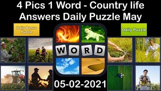 4 Pics 1 Word - Country life - 02 May 2021 - Answer Daily Puzzle + Daily Bonus Puzzle