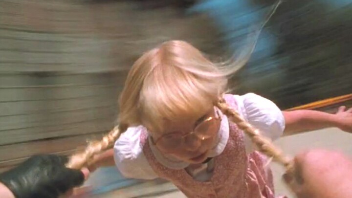 This school is a bit weird: any little girl with an ugly hairstyle gets literally flung right out of