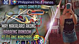 LAUGH TRIP TONG NAKALARO KONG BABAENG RANDOM!! 😂 | MLBB (HANZO GAMEPLAY)