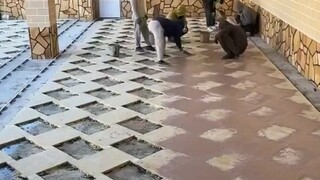 这么漂亮的水磨石，国内现在好像很少用了