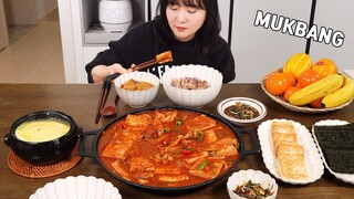 요리 먹방 :) 오징어 두부두루치기, 향긋한 달래장, 소고기청국장.