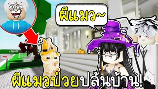 Roblox : ปลอมตัวเป็นผีแมวป่วย ร่างใหม่อะดำตับขาว!!!😿🎃😱Brookhaven 🏡RP