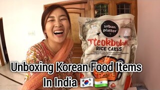 Unboxing Korean Food Items | Korean Food In India 🇰🇷🇮🇳