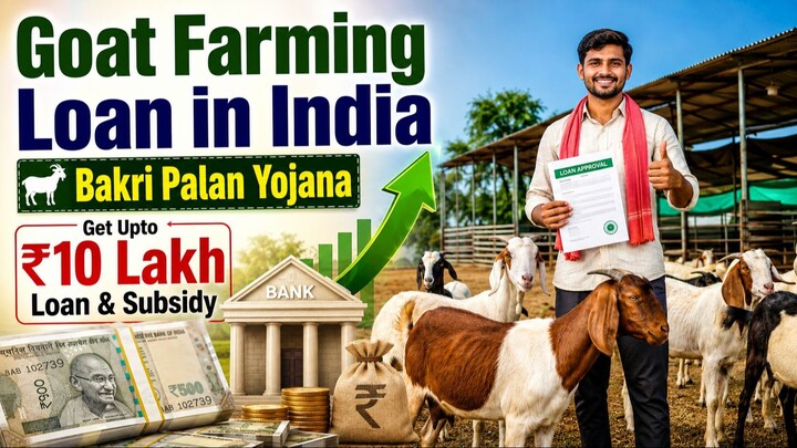 Goat Farming Loan in India 2026 | How to Get ₹10 Lakh Loan for Goat Farming