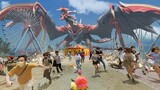機械龍大戰崩壞3rd女武神 薪炎之律者真人版 Mega dragon with a GoPro 2 ( Honkai Impact 3rd real life)