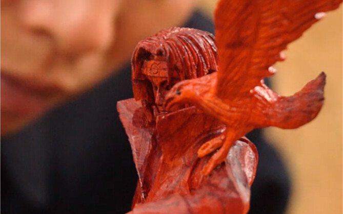 Wood carving Naruto Uchiha Itachi