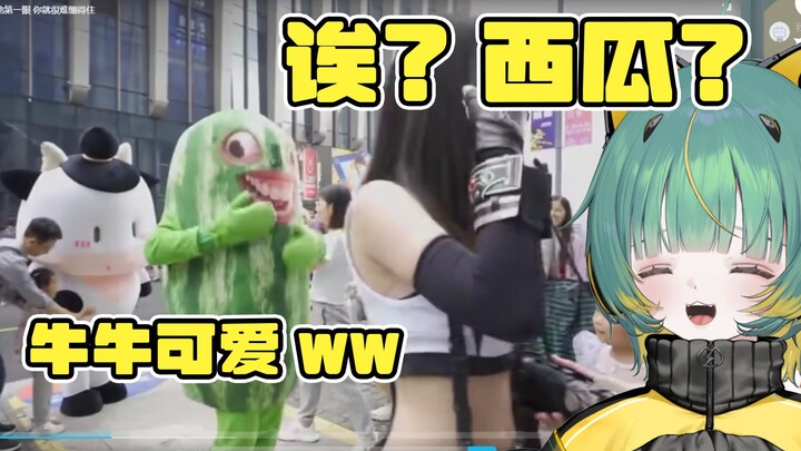 Japanese leeks watch watermelon strips at the comic convention, who among my family members understa