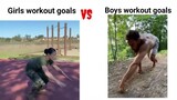 Girls Workout Goals VS Boy Workout Goals