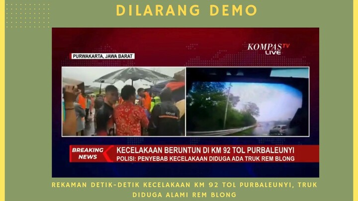 Rekaman Detik-Detik Kecelakaan Di Tol PurbaLeunyi