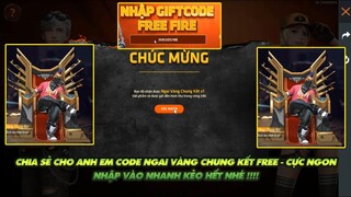 Free Fire| Share nhanh code Hành động ngai vàng cực xịn - anh em vào nhập nhanh nhé kẻo hết