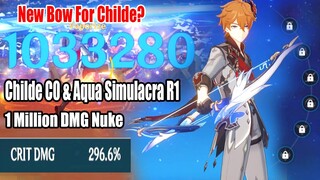 Childe C0 & Aqua Simulacra R1 1 Million DMG Showcase - Aqua vs Thundering Comparison