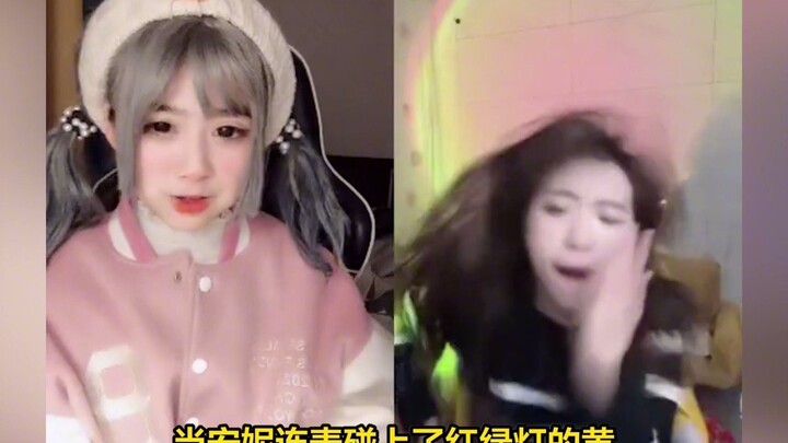 Cảnh hài hước nổi tiếng của streamer: Annie “đổi màu đèn giao thông” với màu vàng, Tiểu Dương cao ta
