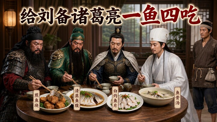 ข้ามมายุคสามก๊กมาทำอาหารให้เล่าปี่และขงเบ้ง กินปลาหนึ่งตัว 4 เมนู