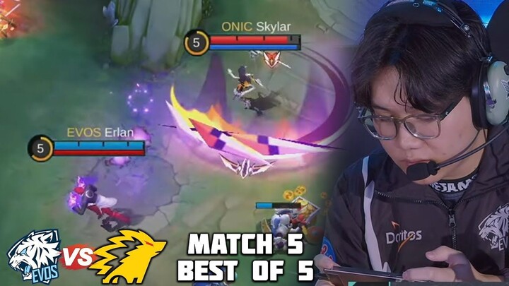 MATCH PENENTUAN EVOS PAKE CHOU GOLDLANE  EVOS VS ONIC MATCH 5