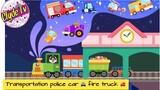 βαβy Panda | Types of vehicle | police car | fire truck | transportation | βαβy bus games android