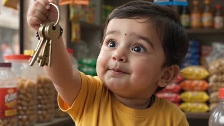 Chabi Mil Gayi Toh Biscuit Kaun Khayega? 😂🍪 | Cute Baby vs Shopkeeper