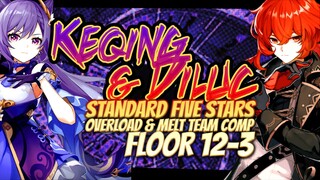 STANDARD FIVE STAR CHARACTERS, Physical Keqing and Melt Diluc, VS THE ABYSS FLOOR 12-3