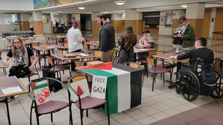 Missouri State University students protest the war in Gaza