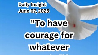 Daily Insight June 07, 2025 #faith #Saints  #Insight