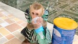 Baby Monkey Maya Very Hungry Milk, She Try To Bit The Bottle Milk But No