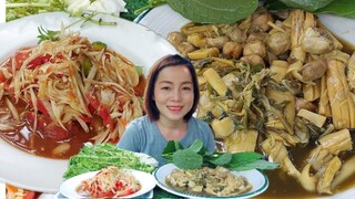 แกงหน่อไม้ ตำบัดหุ่งเผ็ดๆ แก้หวัด
