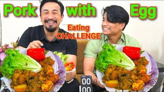 Pork with Egg EATING CHALLENGE Manipuri ||oksa ga yerum ga thongba chaba hanba thuba tanaba manipuri