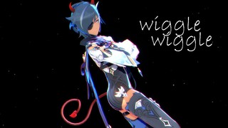 Succubus berkulit hitam Kaia｢Kaiya,transformasi non-seksual,WiggleWiggle|| Genshin Impact MMD｣