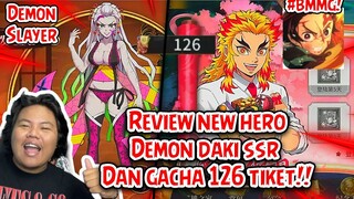REVIEW NEW HERO DEMON DAKI SSR BARU DAN GACHA SSR DUPLIKAT LAGI 126 TIKET DI DEMON SLAYER RPG