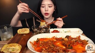 (Not asmr)Ăn một bữa mukbang với trứng cuộn chiên one-shot video #amthuc