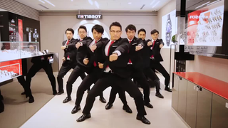 Iklan sulap Jepang: Para paman berjas dan menari mekanik merekam video musik untuk Tissot