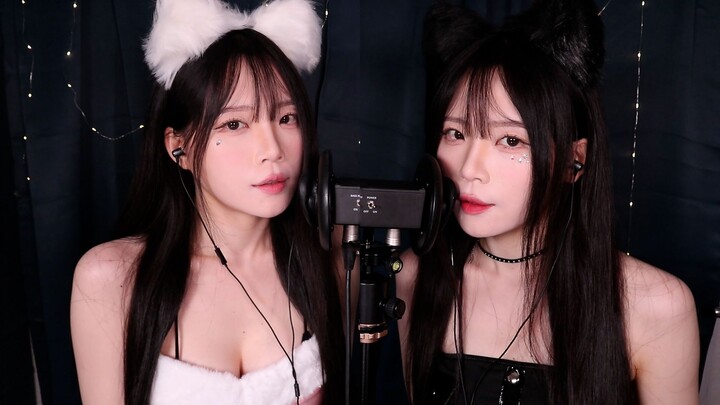 [nara cure] Twins headphones blow air, ears absorb sound, mouth sound, will feel itchy and exciting 