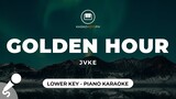 Golden Hour - JVKE (Lower Key - Piano Karaoke)