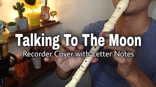 Bruno Mars - Talking To The Moon | Recorder Flute Cover with Easy Letter Notes and Lyrics