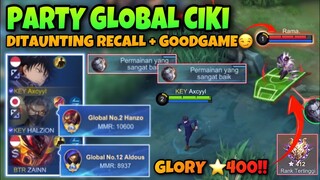 Ini Yang Terjadi Jika Party Global Meta Ciki Ditaunting Recall + Spam GoodGame!?😏 Mobile Legends