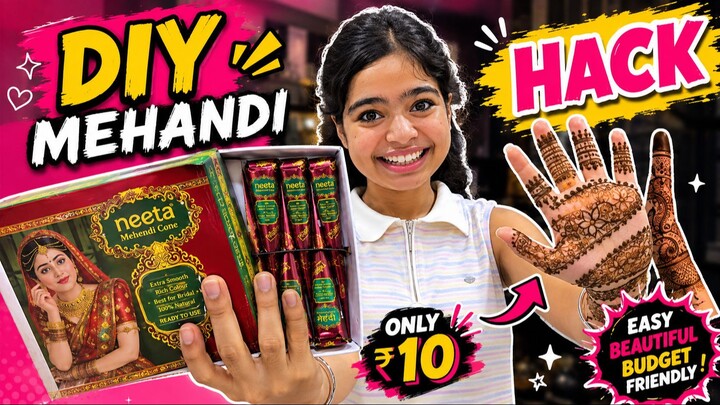 DIY Mehndi Hack vs ₹10 Mehndi | Easy Mehndi Design at Home