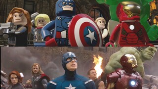 Khi Lego tái hiện lại cảnh phim nổi tiếng của "Avengers 1"