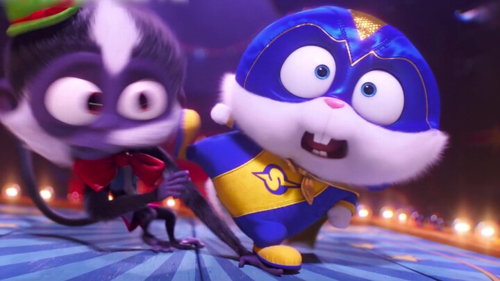 The rogue rabbit performs a shadowless kick to torture the monkey! The Secret Life of Pets 2: New Ma