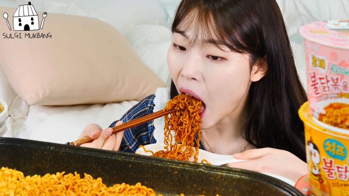 ASMR Korean Noodles Mukbang