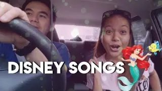Carpool Lip Sync Karaoke of Disney Songs - Krizz & Joel