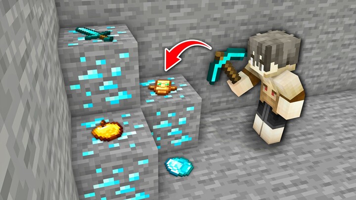 As long as you mine, random items will drop!