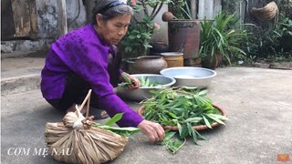 Rau sắn xào tỏi và món trứng hấp cơm niêu món ngon của Mẹ (garlic sauteed vegetables) - Cơm Mẹ Nấu