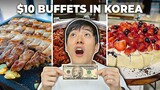I Went to the CHEAPEST Buffets in Korea