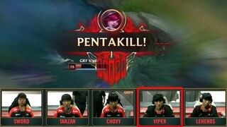 Thao tác tay khi Pentakill của Viper trong trận Tứ kết CKTG 2019