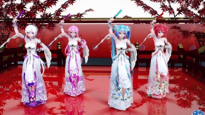 【MMD】SING Girls Group - Ji Ming Yue [Hatsune Weak Megurine Heavy Sound] Happy New Year!